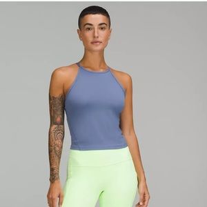 Water Drop Blue Lightweight High-Neck Yoga Tank Top size 4! Worn one time